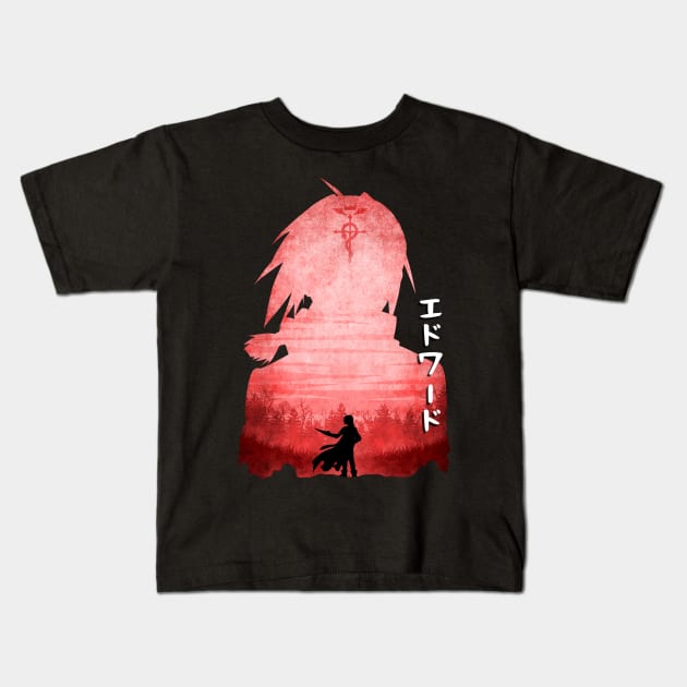 Minimalist Silhouette Edward Kids T-Shirt by saufahaqqi